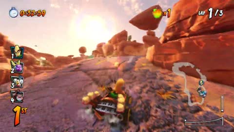 Dingo Canyon Mirror Mode Gameplay - Crash Team Racing Nitro-Fueled