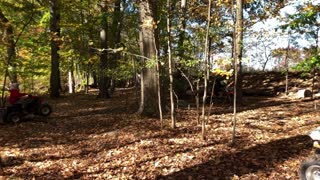 Riding ATVs with the kids