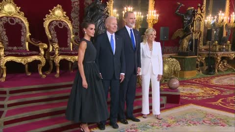 President Biden and the first lady participate in a dinner hosted by His Majesty King Felipe VI and Queen Letizia of Spain at the Royal Palace of Madrid