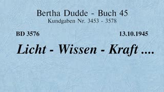 BD 3576 - LICHT - WISSEN - KRAFT ....