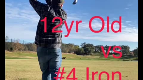 Only 12 & Smoked the golf ball with a 4 Iron~ in the zone