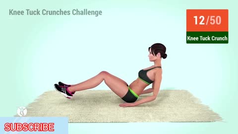 50 knee tuck crunches