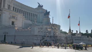Tourism - Altar of the Fatherland in Rome Italy - beautiful history