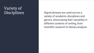 Signal Phrases