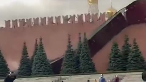 The roof was blown off the walls of the Kremlin