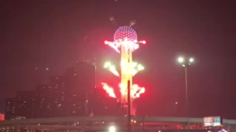 2020 New year fireworks in Dallas, Texas