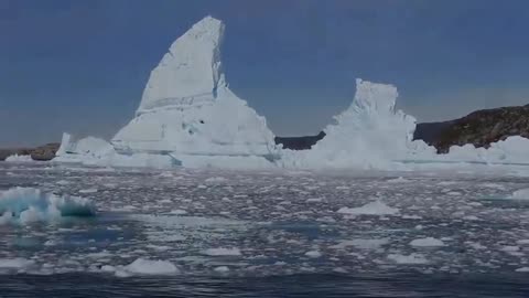 Iceberg Crashing in Diskobay, Greenland