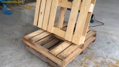 DIY pallet wood creative beginners can try it at home.