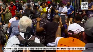 George Floyd's Family Visits Minneapolis Memorial