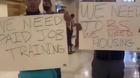 Illegals in Chicago protesting because they demand better housing, safer living conditions, jobs