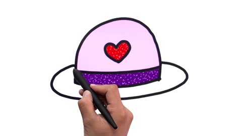 Drawing and Coloring for Kids - How to Draw Hat 06