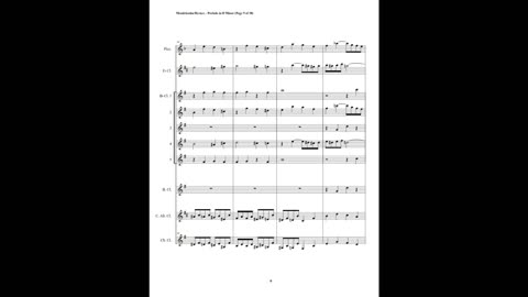 Felix Mendelssohn – Prelude in D Minor, Op. 37 (Clarinet Nonet + Piccolo)