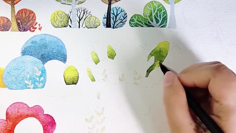 Beautiful female teacher teaches you how to draw botanical watercolors. easy to understand。