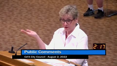 Laura - Public Comment 8/2/22 CDA City Council Meeting