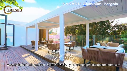 Kakadu Aluminum Automatic Pergola Pergola Pavilion Louver Pergola#Elegantoutdoorshading