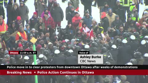 Ottawa police use chemical irritant as they confront protesters
