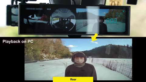 AKEEYO AKY-V720S 720˚ Panoramic Mirror Dash Cam 2K UHD 24H