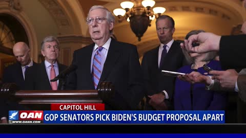 GOP senators pick apart Biden's budget proposal