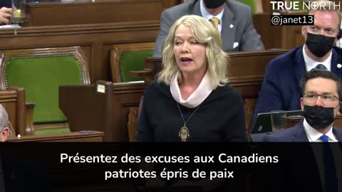 La députée canadienne Candice Bergen interpelle Justin Trudeau. Covid 19 Plandémie Coronavirus