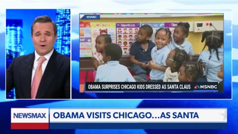 Barack Obama Decides To Play Santa In Front Of Chicago Kids