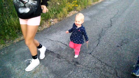 Baby Running in Slow Motion with cheeks jiggling