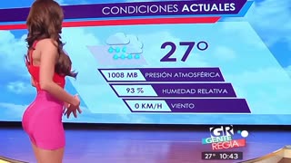 Yanet Garcia Mexican weather presenter Turns rain into sunshine