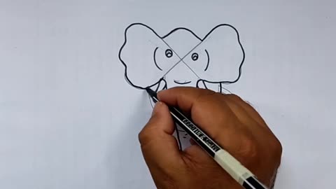 How to draw elephant easy _ How to draw animals easy