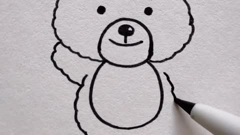 How to draw simple Teddy Bear in 1 minute #drawing​ #draw​ #painting