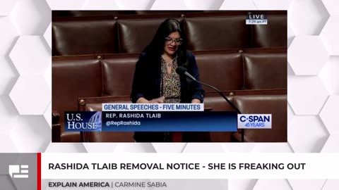 🚨 Rashida Tlaib Removal Notice - She Is Freaking Out.