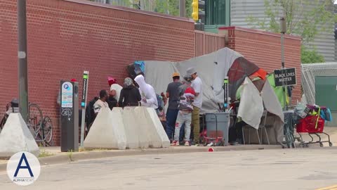 New homeless camp forms outside U.S. Bank Stadium