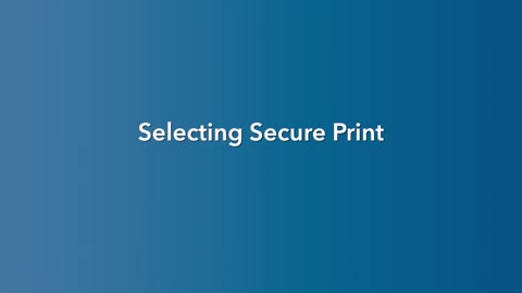 Xerox Feature : Secure Print