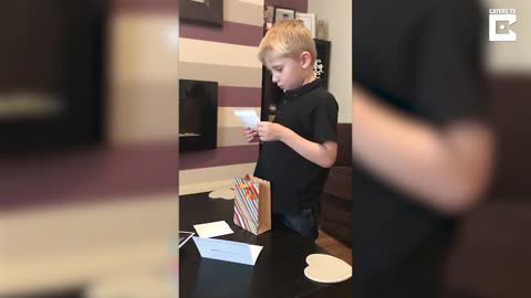 Boy Doesn't Understand His Mom's Gift at First. But Just Wait Until He Gets it.