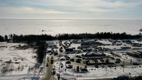 Drone - Section of the western convoy leaving Blindriver