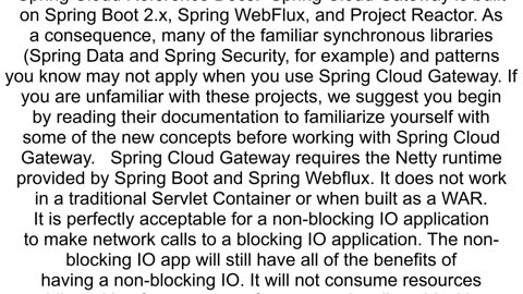 how to use Spring Cloud Gateway without Reactive stuff