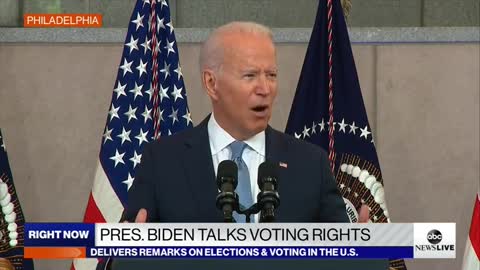 Watch: Biden Stumbles Through Screamfest Against Election Reform Bills