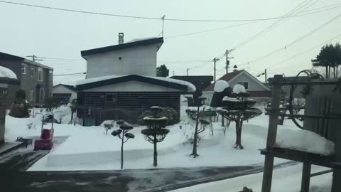 Japan covered with snow