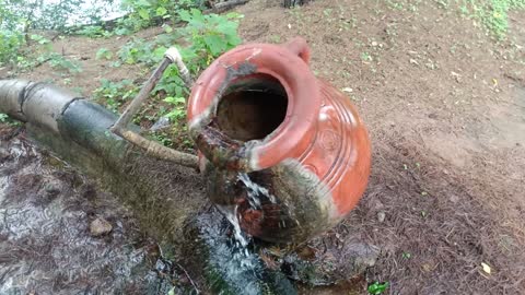 The endless flow of water from the water tank is very magical!