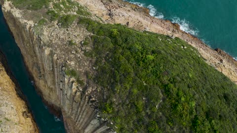 Exquisitely carved rocky island