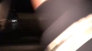 Mattress Flaps in Bed of Truck on Highway