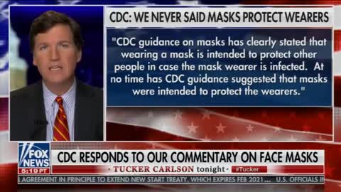 Masks don't protect wearer - They protect others - CDC