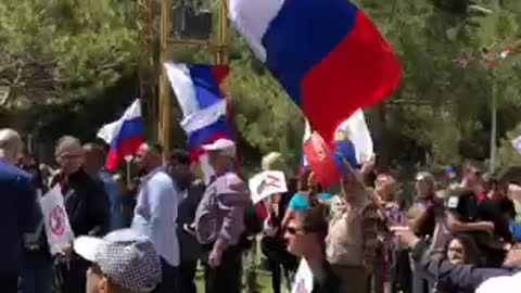 Peaceful demonstration in support of Russia in Ainab
