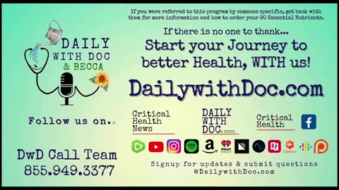 11-27-23 We Revisit - Let's Talk Blood health with Dr. Wallach - Daily with Doc and Becca 9/13/23