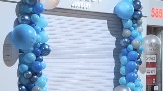 Decoration of the entrance group, balloons