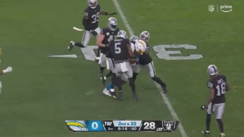 US Sports Football Featuring: Los Angeles Chargers vs. Las Vegas Raiders Game Highlights