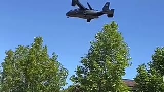 Military landing in suburban neighborhood in Larksper California