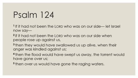 Psalm 124 Devotion