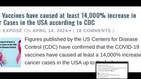 CDC Admits Covid Vaccine Causes Cancer