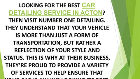 Best Car Detailing Service in Acton