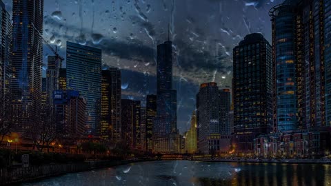 🌧 Rain Sounds For Deep Sleep, Study, Work, Meditation - Relax your Mind [ASMR] 🎧 Chicago, USA