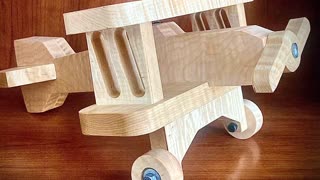 Wood plane kids toy build on CNC